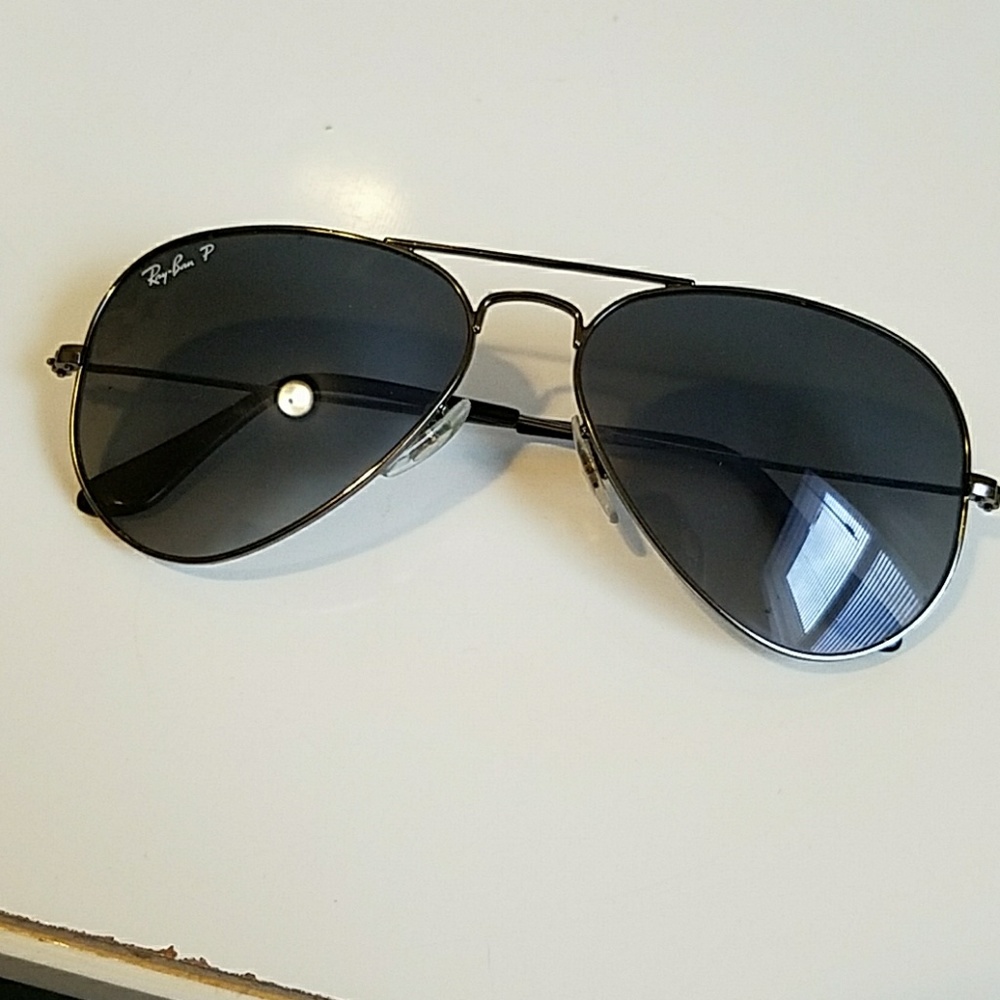 Rayban RB3025 Polarized Gunmetal Black Aviators